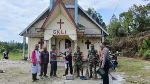 Personil Polsek Pollung Humbahas Gelar Bakti Sosial Sambut HUT Bhayangkara Ke -78