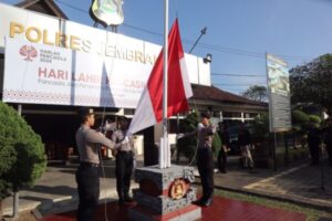 Upacara Peringatan Hari Lahir Pancasila 2024 di Polres Jembrana Berlangsung Khidmat