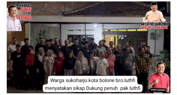 Video Bolone Bro Luthfi : Warga Masyarakat Sukoharjo Mendukung Ahmad