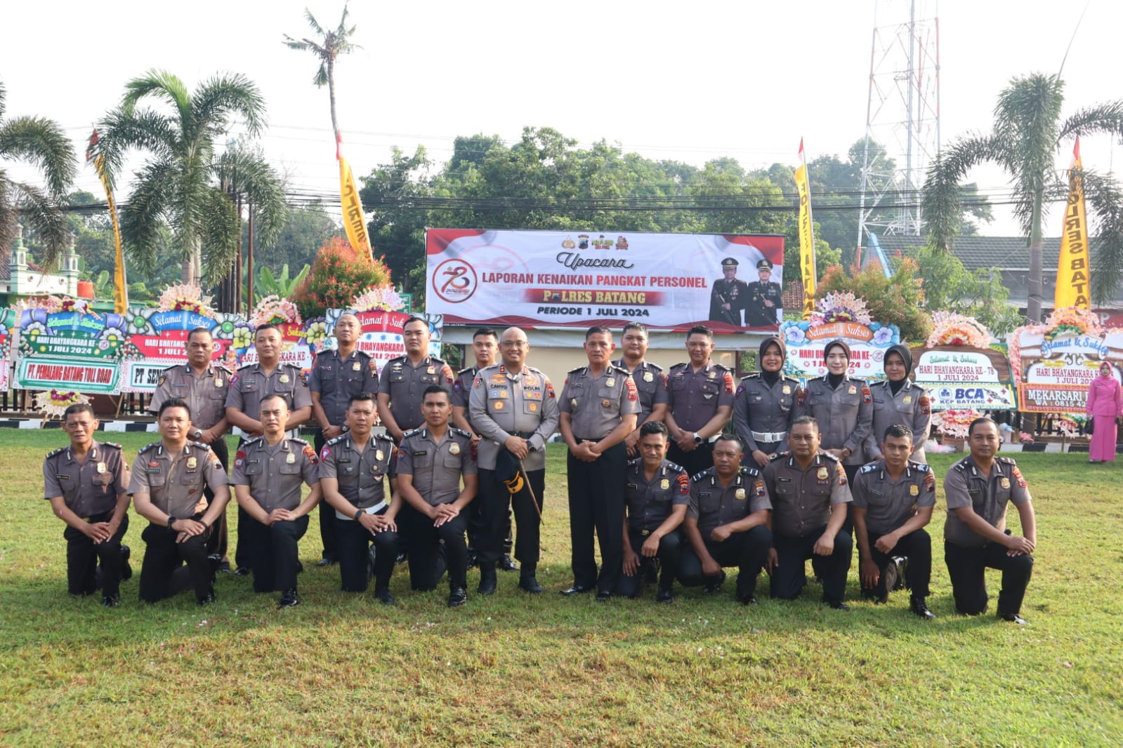 21 personel polres batang dapat kenaikan pangkat, kapolres motivasi untuk