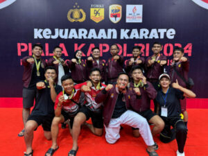 Kejurnas Karate Piala Kapolri 2024: Anggota Polres Lamandau Menangkan Medali Emas dan Perak