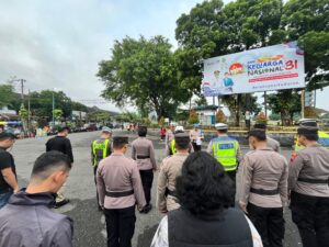 Antisipasi Gangguan Kamseltibcarlanras, Polres Banjarnegara Gelar Pengamanan Car Free Day