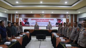 Bekali Materi Personil Dalam Rangka Ops Patuh Candi 2024, Polres Rembang Gelar Latihan Pra Operasi