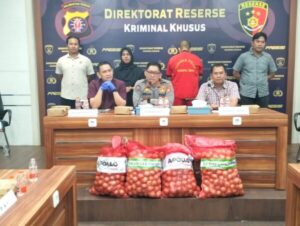 Ditreskrimsus Polda Kalteng Amankan 1 Tersangka Pengangkut 8,4 Ton Bawang Bombay Ilegal di Palangka Raya