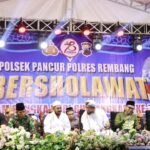 Hut bhayangkara ke 78, polsek pancur sholawatan bersama habib abdurrahman