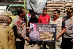 Kapolda Jateng Bantu Trauma Healing dan Dapur Umum untuk Korban Gempa Batang