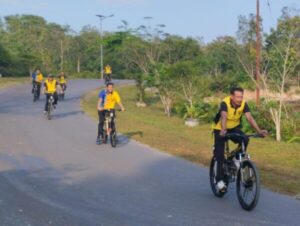 Kapolres Lamandau Galakkan Hidup Sehat dengan Sepeda Santai