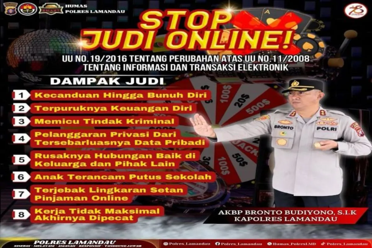 Kapolres Lamandau Mendorong Kesadaran Akan Dampak Buruk Judi Online