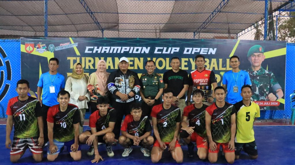 Kapolres Rembang Bersama Pju Hadiri Turnamen Bola Voly Dandim 0720/rembang