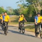 Kapolres Dan Personil Polres Lamandau Nikmati Serunya Gowes Santai