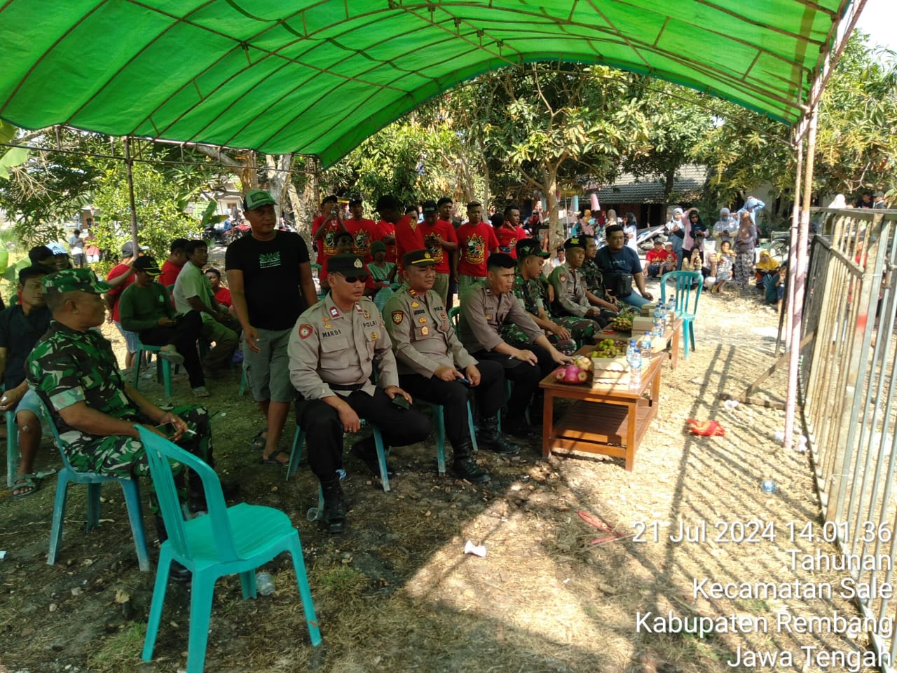 Kapolsek Sale Pimpin Langsung Pengamanan Giat Masyarakat Orkes Dangdut Gg