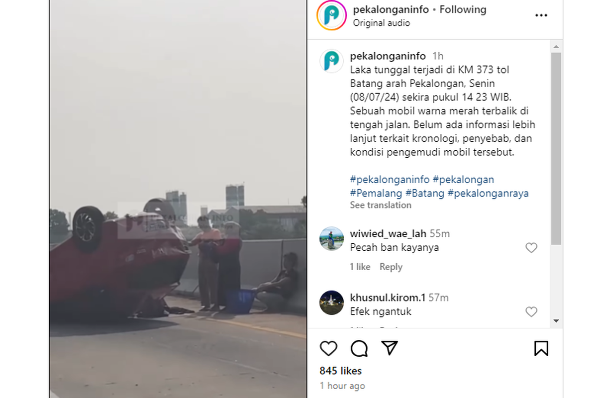 Mobil Terbalik Di Tol Batang: Kecelakaan Tunggal Bikin Heboh Pengguna