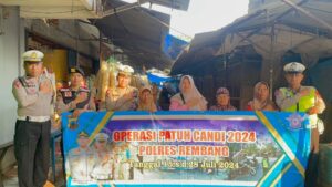 Ops Patuh Candi 2024, Satlantas Polres Rembang Sasar Pedagang Pasar Himbau Tertib Berlalu Lintas