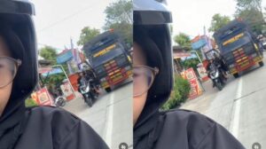 Pengendara Motor Bonceng 3 di Sragen Ditegur Polisi, Disenggol Pakai Pintu Truk Nyaris Jatuh