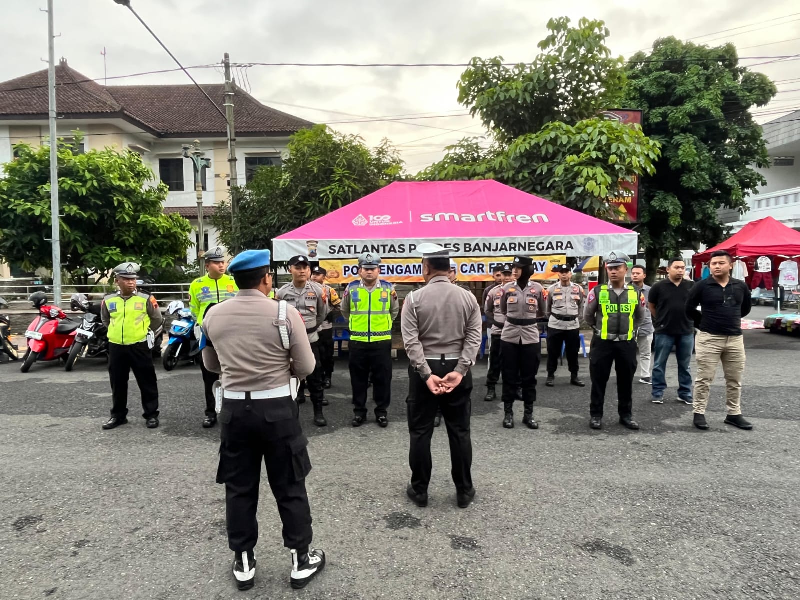 Pengamanan Car Free Day Oleh Polres Banjarnegara Untuk Cegah Gangguan