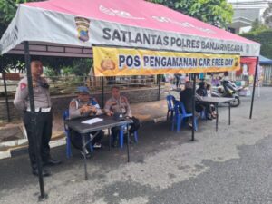 Pengamanan Car Free Day oleh Polres Banjarnegara untuk Menjaga Kamseltibcarlanras