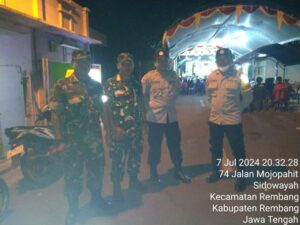 Pengamanan Polsek Rembang Hiburan campursari Bintang Permata Dalam Rangka Tasyakuran khitan