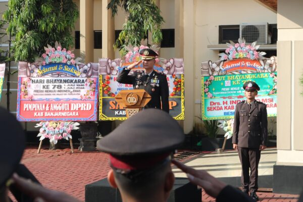 Peringatan Hari Bhayangkara Ke 78, Polres Banjarnegara Gelar Upacara