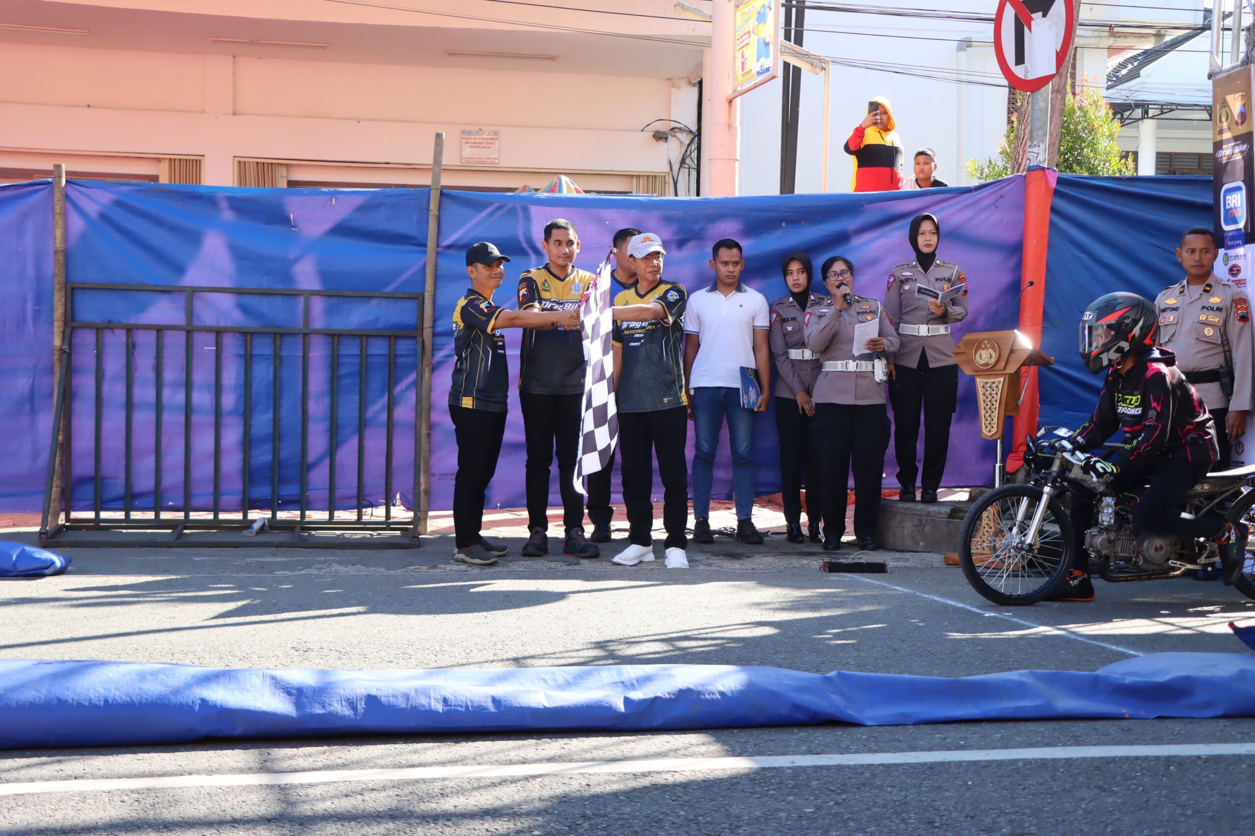 Polres Banjarnegara Gelar Kejuaraan Drag Bike Bhayangkara Rookie 201 M