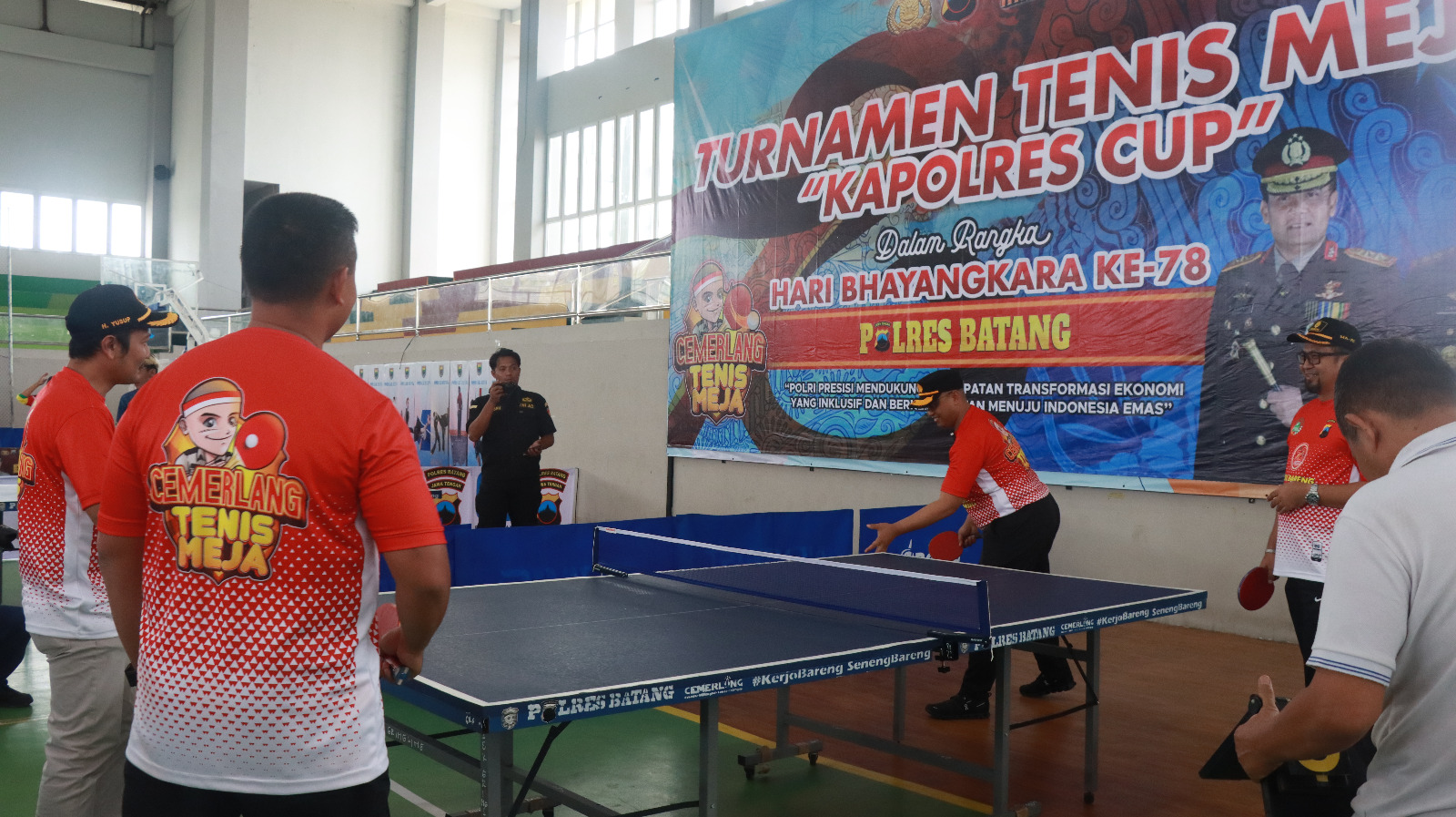 Polres Batang Dorong Peningkatan Prestasi Lewat Turnamen Tenis Meja