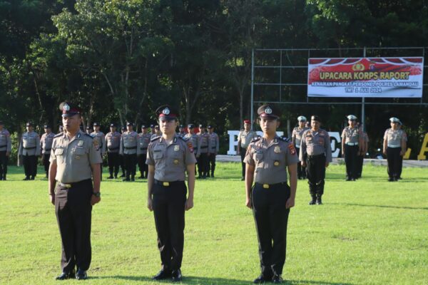 Polres Lamandau Naikkan Pangkat 15 Anggotanya