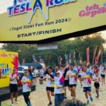 Polres Tegal Menggelar Tesla Color Run 5 K, Diikuti Sekitar