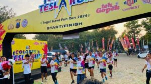 Polres Tegal Menggelar Tesla Color Run 5 K, Diikuti Sekitar 1.300 Peserta