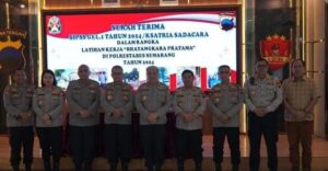 Polrestabes Semarang Terima Latja dari 100 Siswa SIPSS Batalyon Ksatria Sadacara