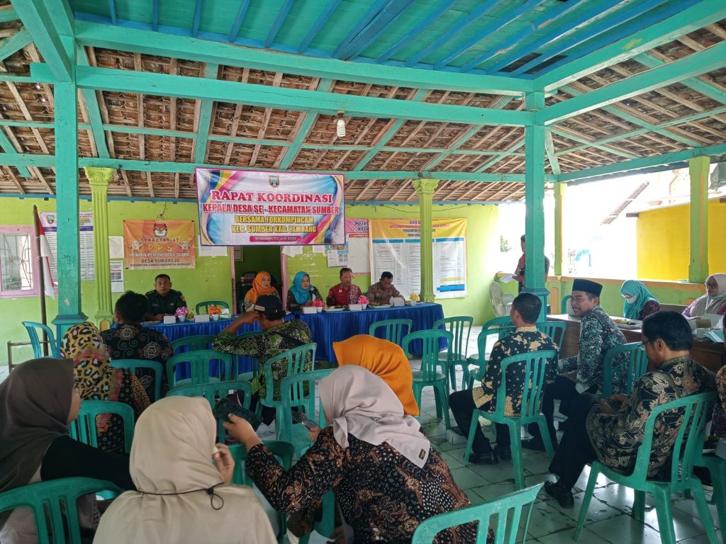 Rapat Koordinasi Forkompincam Dan Kades Se Kecamatan Sumber