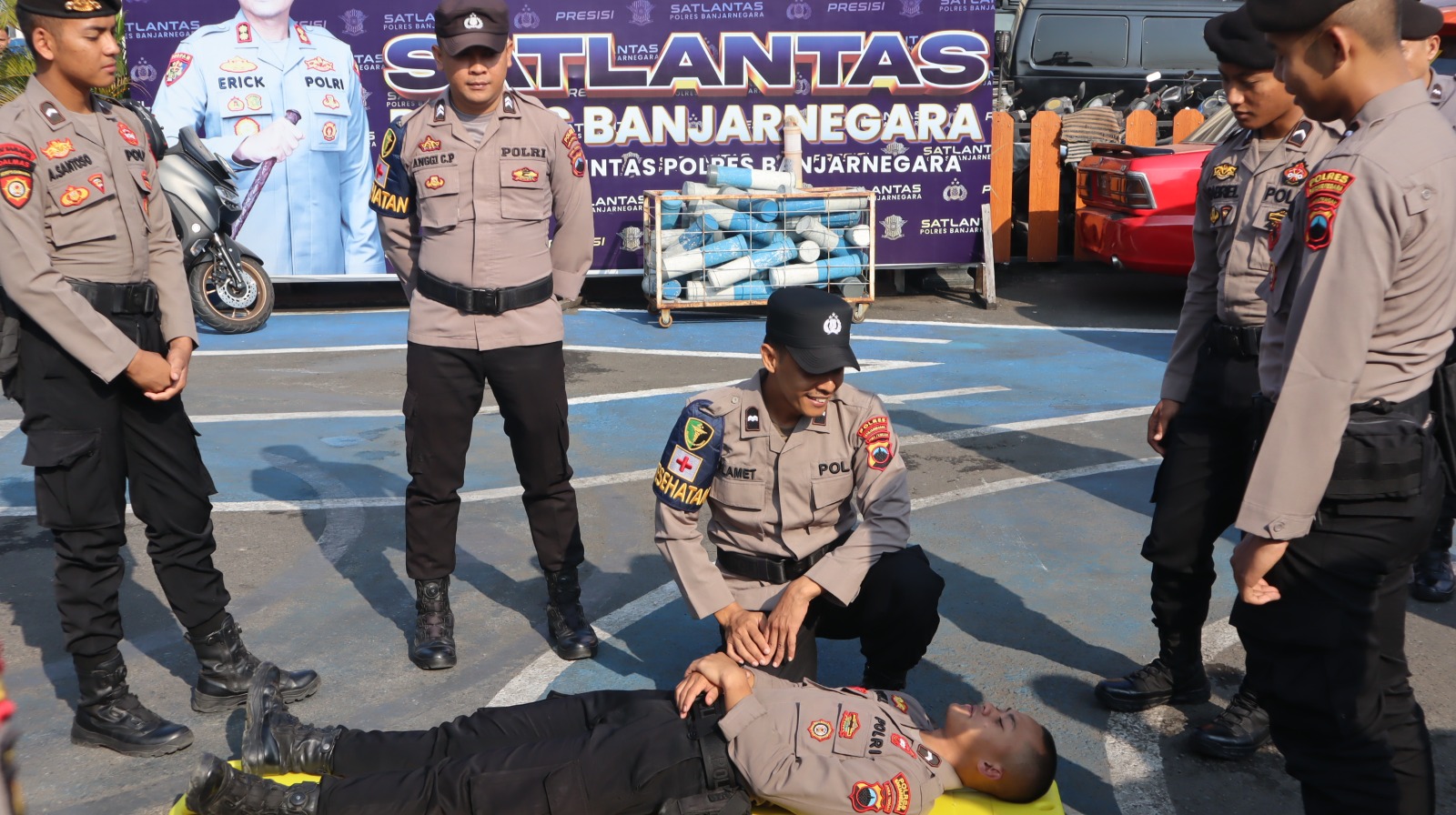 Sat Samapta Polres Banjarnegara Gelar Pelatihan Teknik Bantuan Hidup Dasar