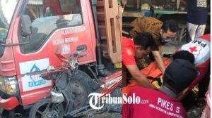 Sebuah Truk LPG Tabrak 2 Motor di Sragen, Seorang Pengendara Tewas