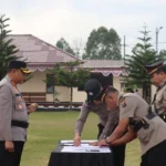 Sertijab Pejabat Utama Polres Diawali Dengan Kepemimpinan Kapolres Humbahas