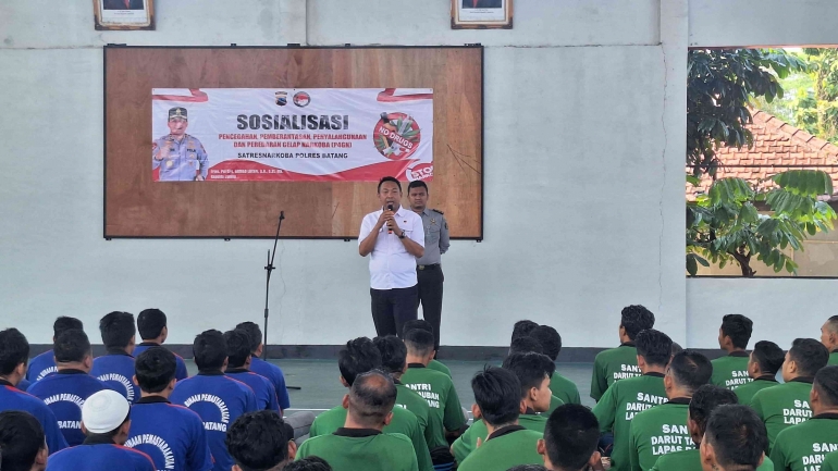 Sosialisasi Pencegahan Narkoba Di Lapas Batang Bersama Satresnarkoba Polres Batang