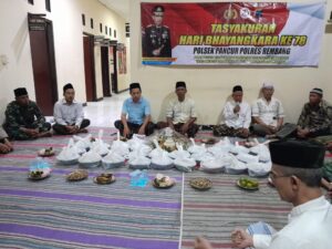 Tasyakuran Secara Sederhana Hari Bhayangkara ke 78 Polsek Pancur Polres Rembang