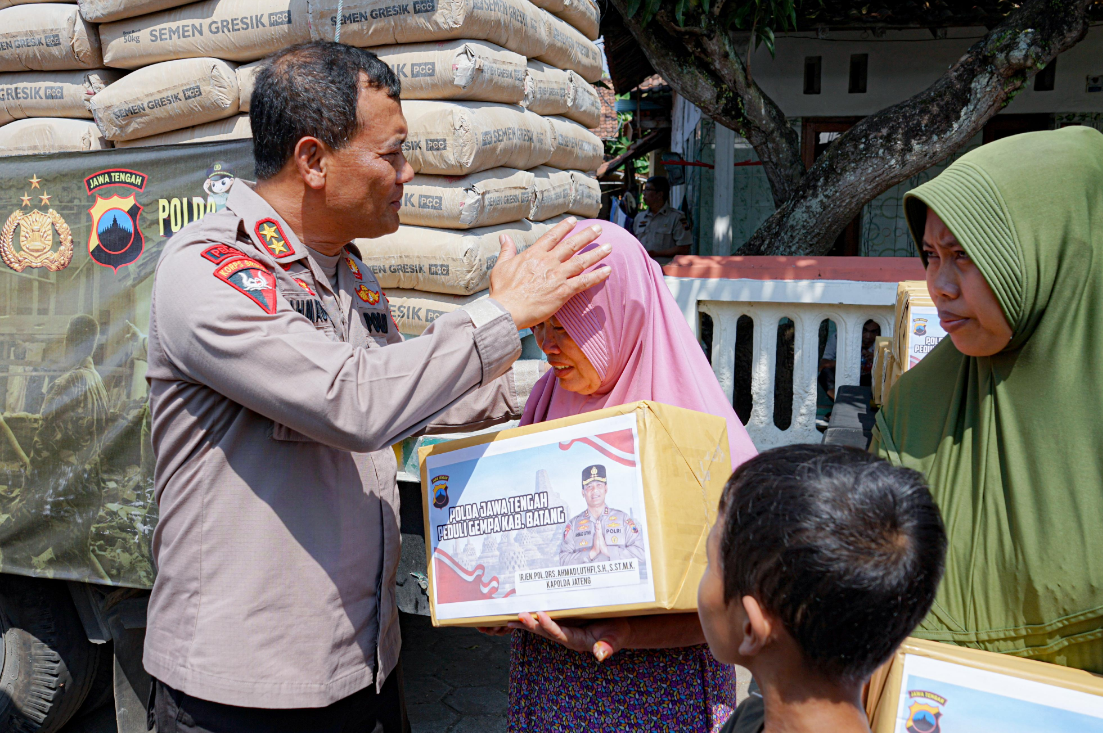 Trauma Healing Dan Bantuan Semen Dari Kapolda Jateng Bagi Korban