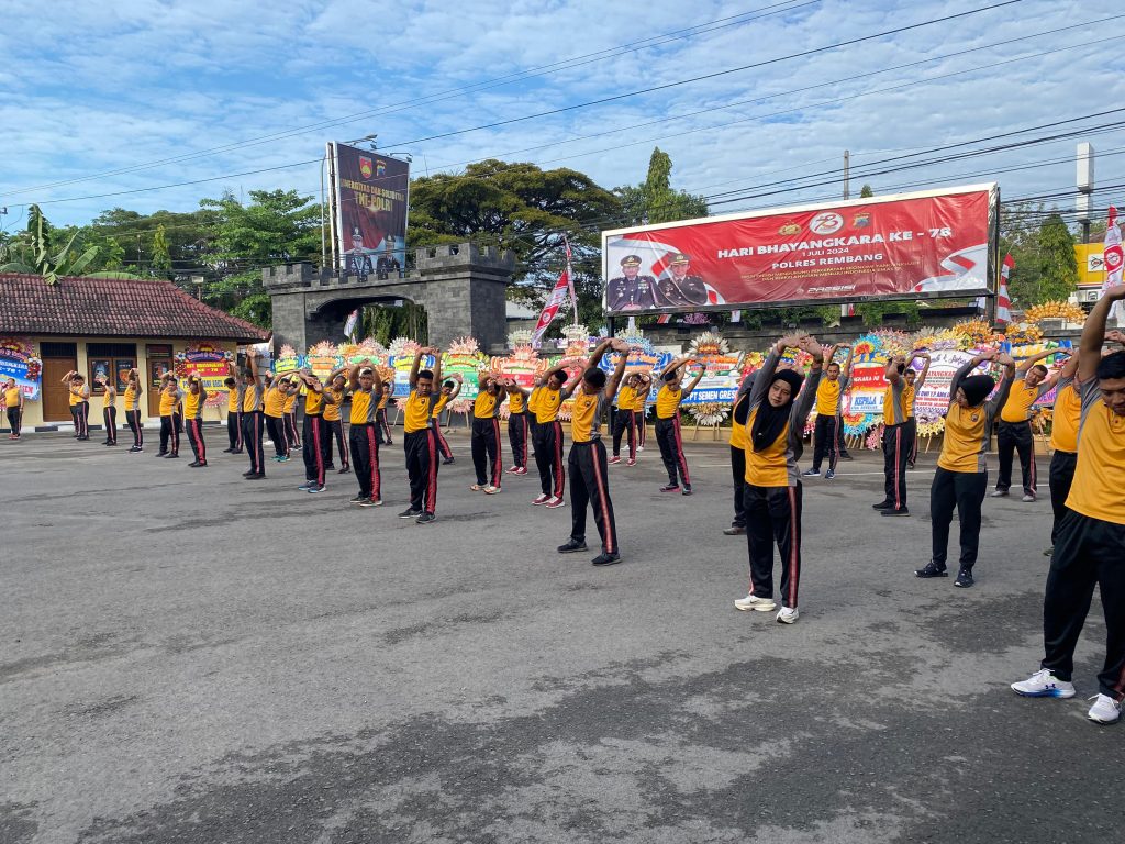 Tubuh Sehat & Bugar Modal Anggota Polres Rembang Berikan Tugas