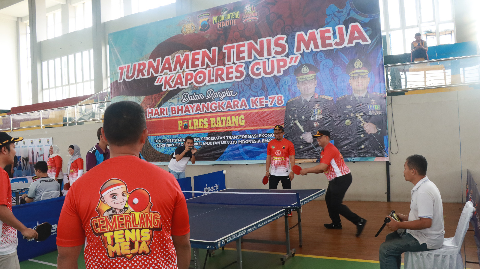 Turnamen Tenis Meja “kapolres Cup” Meriahkan Hari Bhayangkara Ke 78 Di