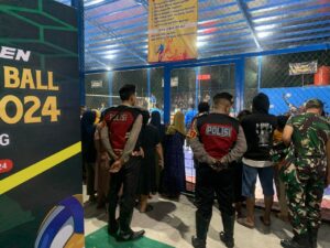 Unit Patroli Sat Samapta Polres Rembang Laksanakan Pengamanan Turnamen Bola Volly Dandim Cup Rembang 2024