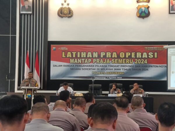 Polresta Banyuwangi Gelar Latpraops Mantap Praja Semeru 2024