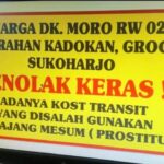 Aksi Warga Sukoharjo: Spanduk Penolakan Dipasang Di Rumah Kos Yang