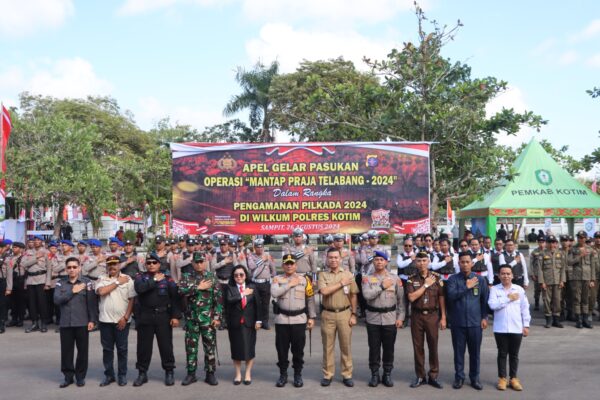 Amankan Pemilukada 2024, Polres Kotim Adakan Apel Gelar Pasukan Dan