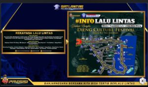 Polres Banjarnegara Siapkan Rekayasa Lalu Lintas untuk Hindari Kemacetan di Dieng Culture Festival 2024