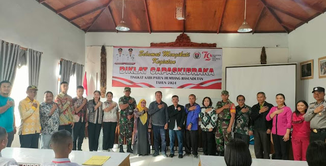 Bupati Humbahas Resmi Buka Diklat Calon Paskibraka 2024: Persiapkan Generasi