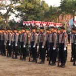 Dipimpin Kapolres Jepara, Upacara Penurunan Bendera Merah Putih Di Jepara