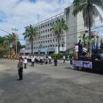 Ditlantas Polda Kalteng Kawal Iring Iringan Paslon Pilkada Menuju Kantor Kpu