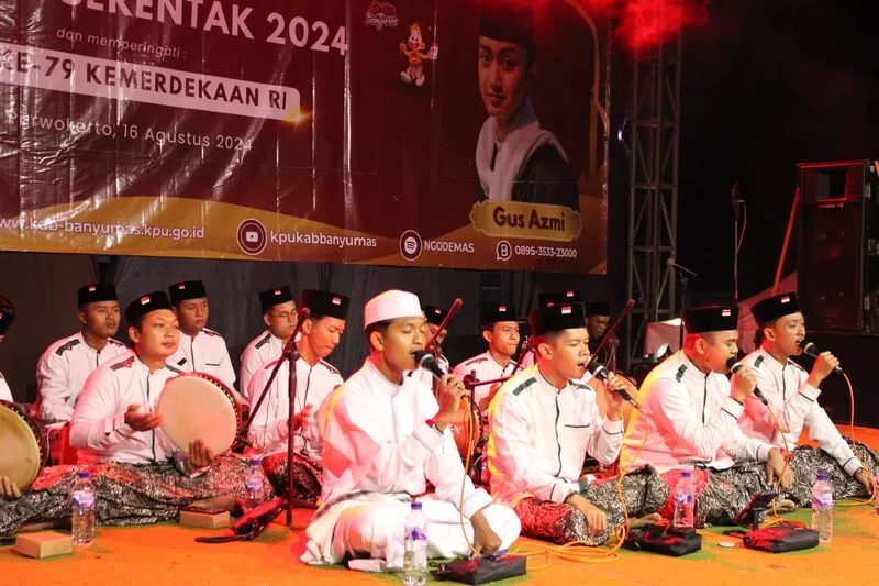 Dorong partisipasi pilkada 2024, kpu banyumas inisiasi acara bersholawat