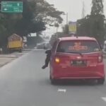 Geger Video Polisi Tersangkut Di Kap Mobil Yang Ugal Ugalan Di