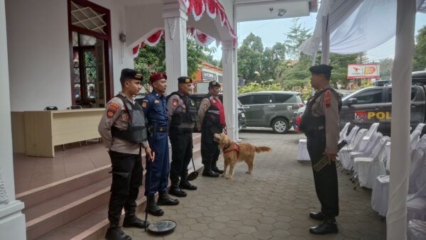 Jelang Pemilu, Unit Satwa Polres Jepara Patroli Dan Sterilisasi Kantor