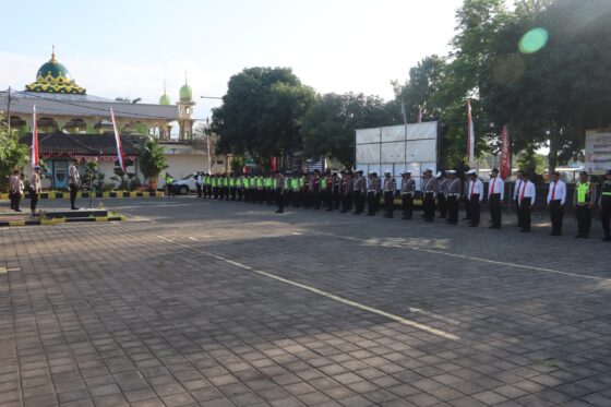 Jelang Pengundian Nomor Urut Paslon, Polres Jembrana Gelar Apel Pengecekan