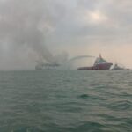 Km Kirana 1 Terbakar Di Laut Semarang, Seluruh Penumpang Selamat